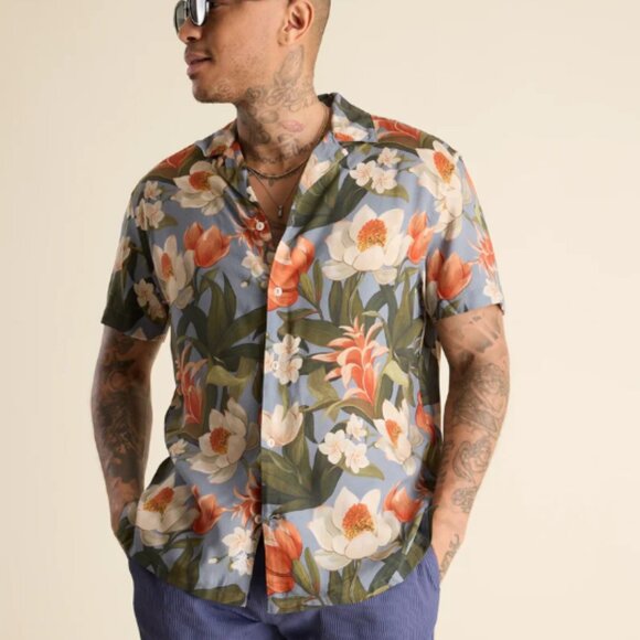 chubbies Other - Chubbies Men's Georgia's On My Mind Floral Hawaiian Button Down Size Medium
